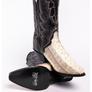Dan Post White Snake Skin Triad Boots